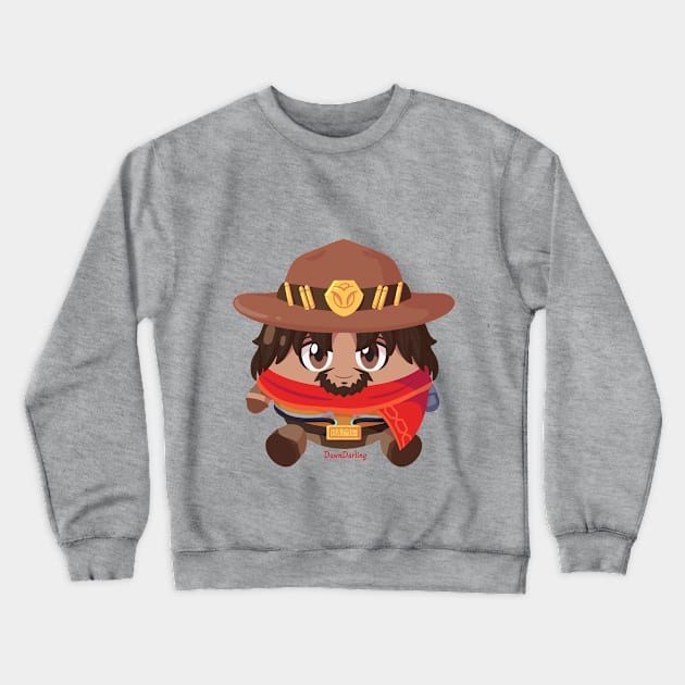 Round McCree - OW Crewneck Sweatshirt by DawnDarling